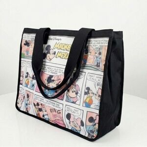 Disney 20x15x6" Bag Mickey Minnie Comic Double Handle Tote Bag Large Zipper Top